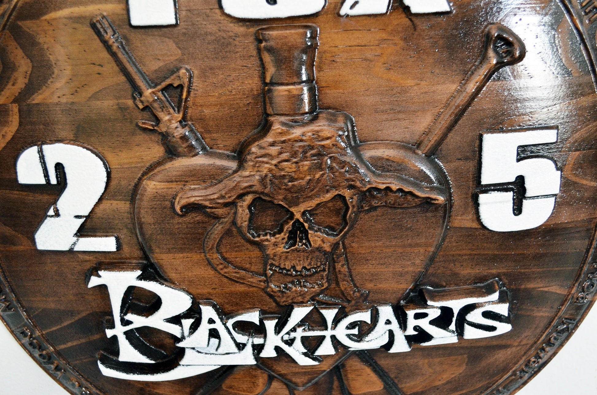 USMC 2nd Battalion 5th Marines, US Marine Corps, Fox Co, Blackhearts, 3d wood carving, military plaque - Carved Effects
