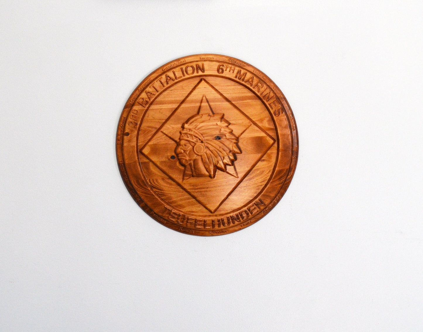USMC 3rd Battalion 6th Marines, US Marine Corps, 3d wood carving - Carved Effects