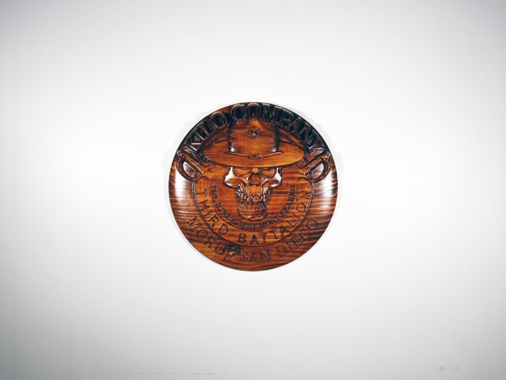 USMC 3rd Recruit Training Battalion Kilo Co, USMC, 3d wood CNC, military plaque - Carved Effects