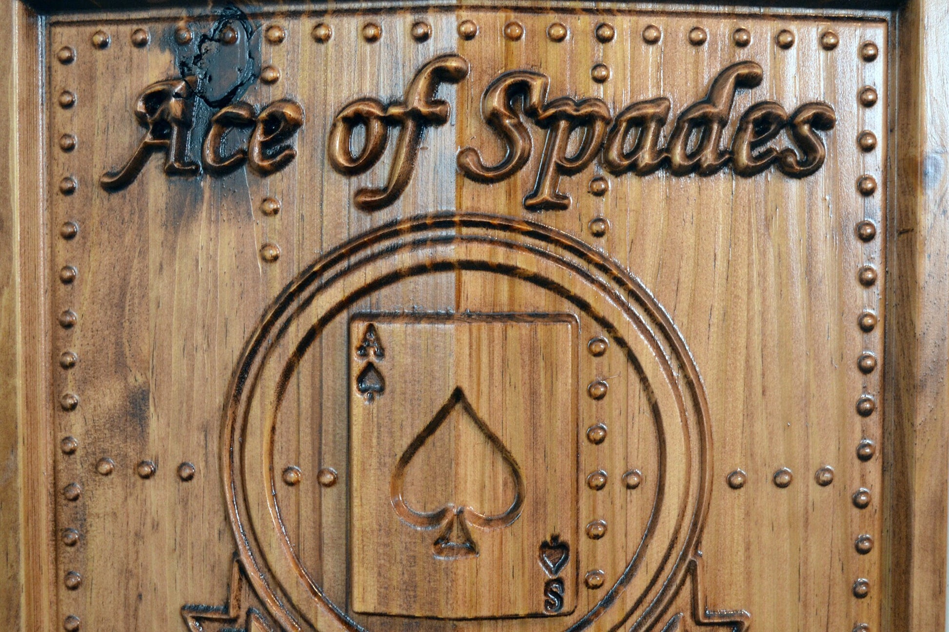 USMC Attack Squadron VMA-231, Ace of Spades, CNC 3d Wood Carving, Military Plaque - Carved Effects