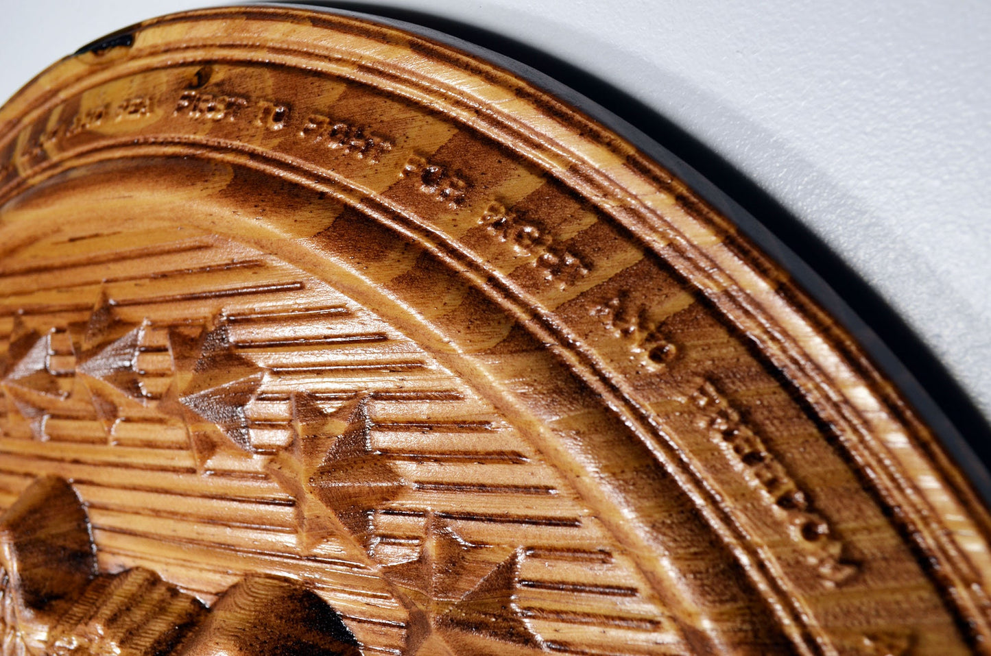 USMC Early Insignia, Officer Dress Blue Button, Marine Hymn Boarder - Carved Effects