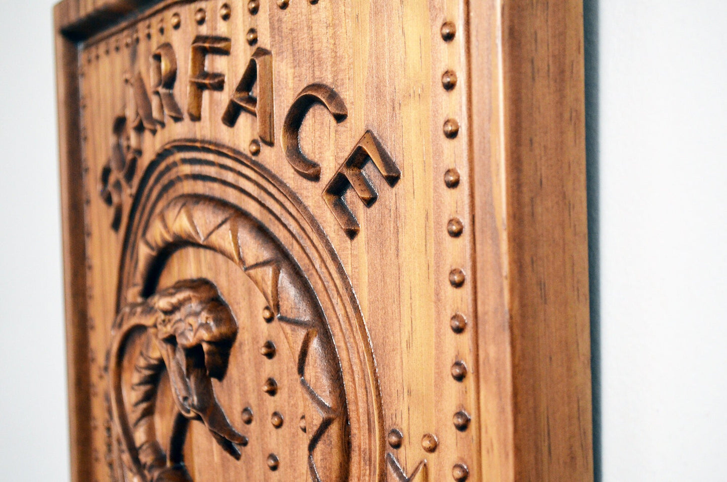 USMC Light Attack Helicopter Squadron, HMLA 367 Marine Corps Air Wing, 3d wood carving, military plaque - Carved Effects