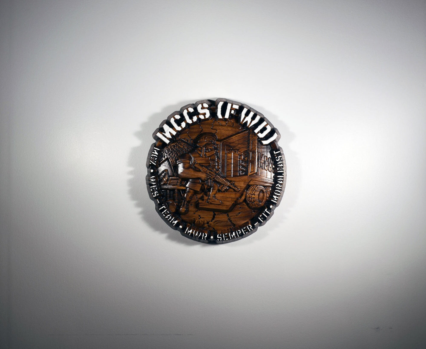 USMC MCCS Marine Corps Community Service, CNC Marine Corps military plaque - Carved Effects