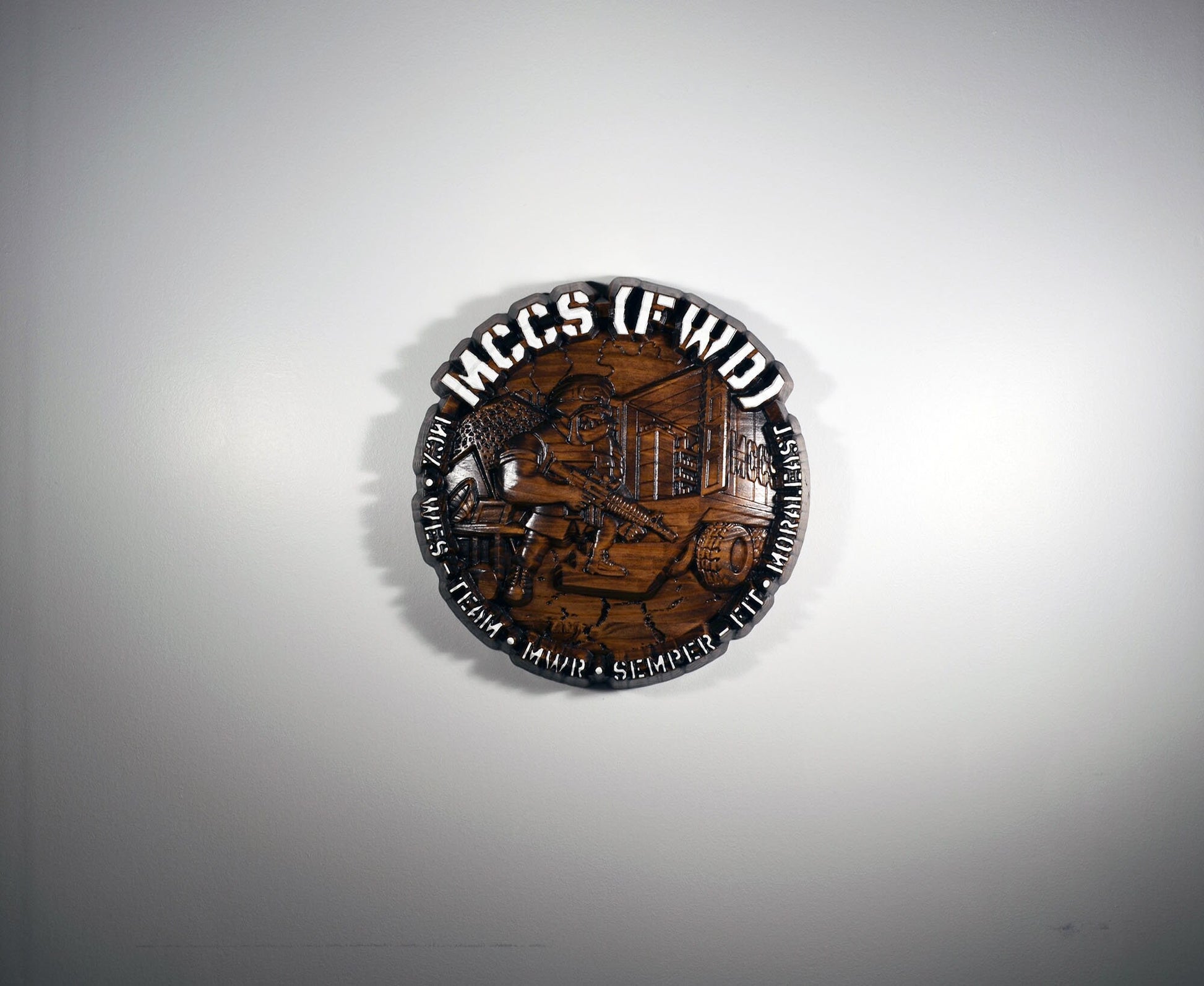 USMC MCCS Marine Corps Community Service, CNC Marine Corps military plaque - Carved Effects