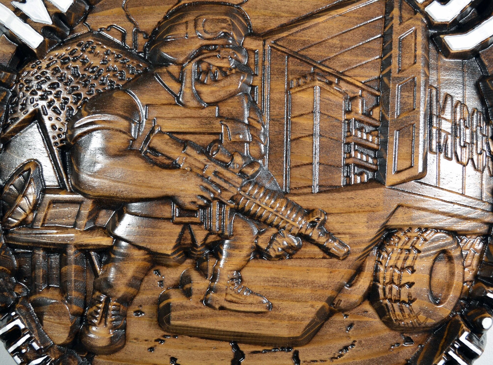 USMC MCCS Marine Corps Community Service, CNC Marine Corps military plaque - Carved Effects