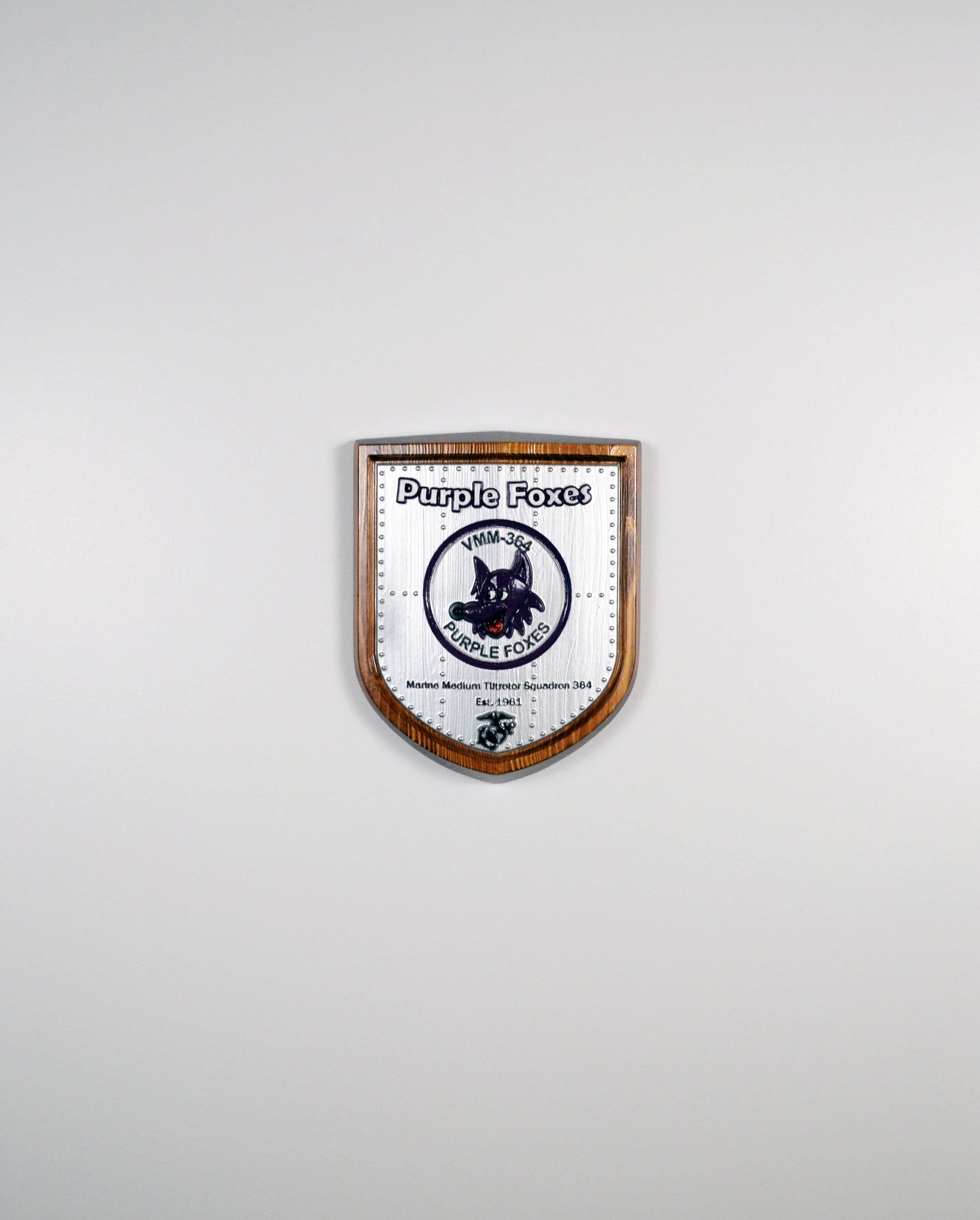 USMC VMM-364, Marine Medium Tilt Rotor Squadron 364, 3d wood carving, painted military plaque - Carved Effects