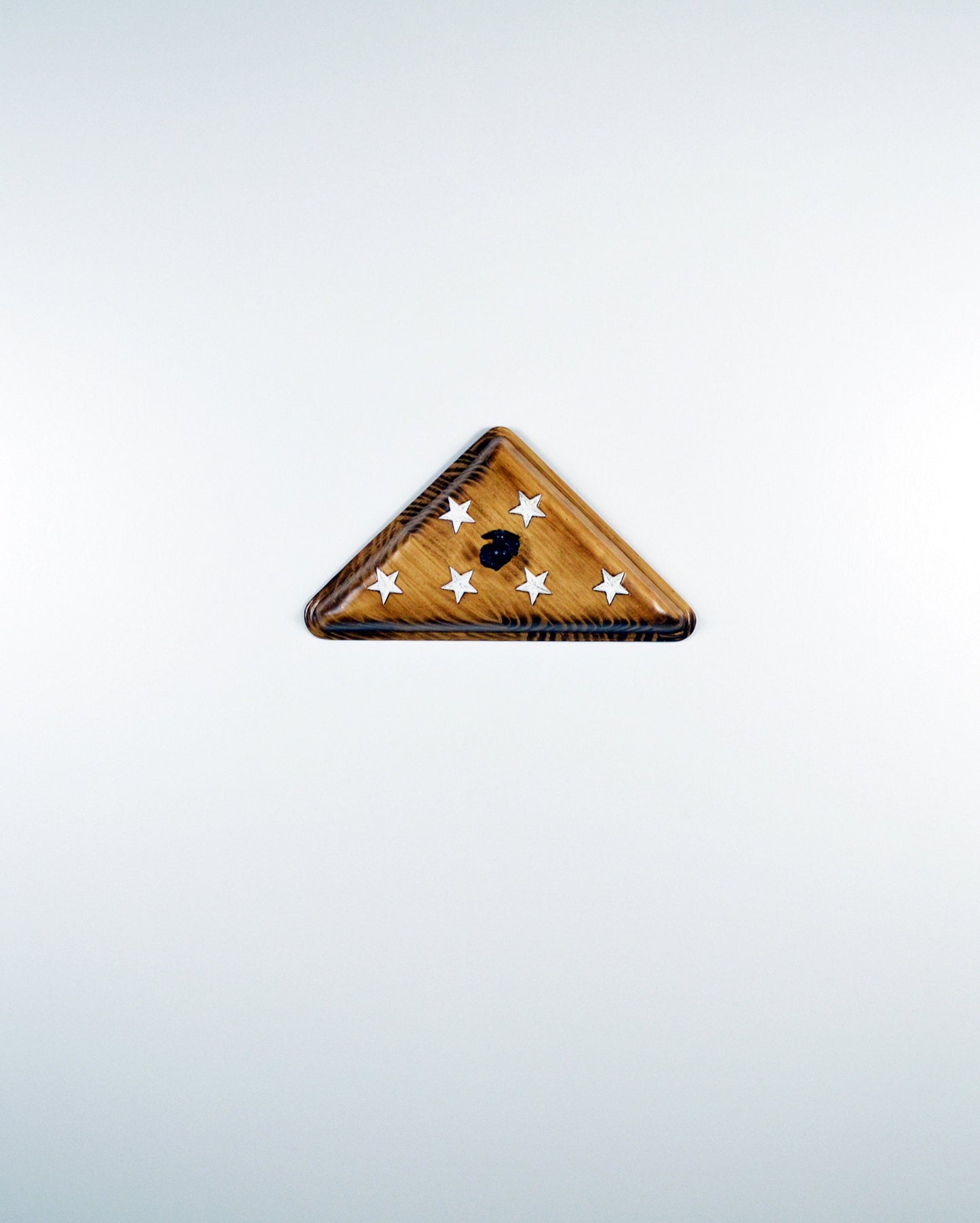 USMC folded flag, Marine Corps keepsake, military plaque - Carved Effects