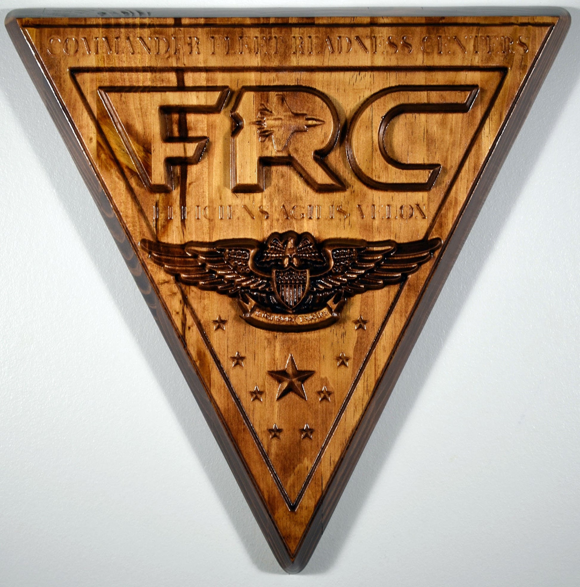 US Navy, Commander, Fleet Readiness Centers, cnc carved wood military plaque - Carved Effects