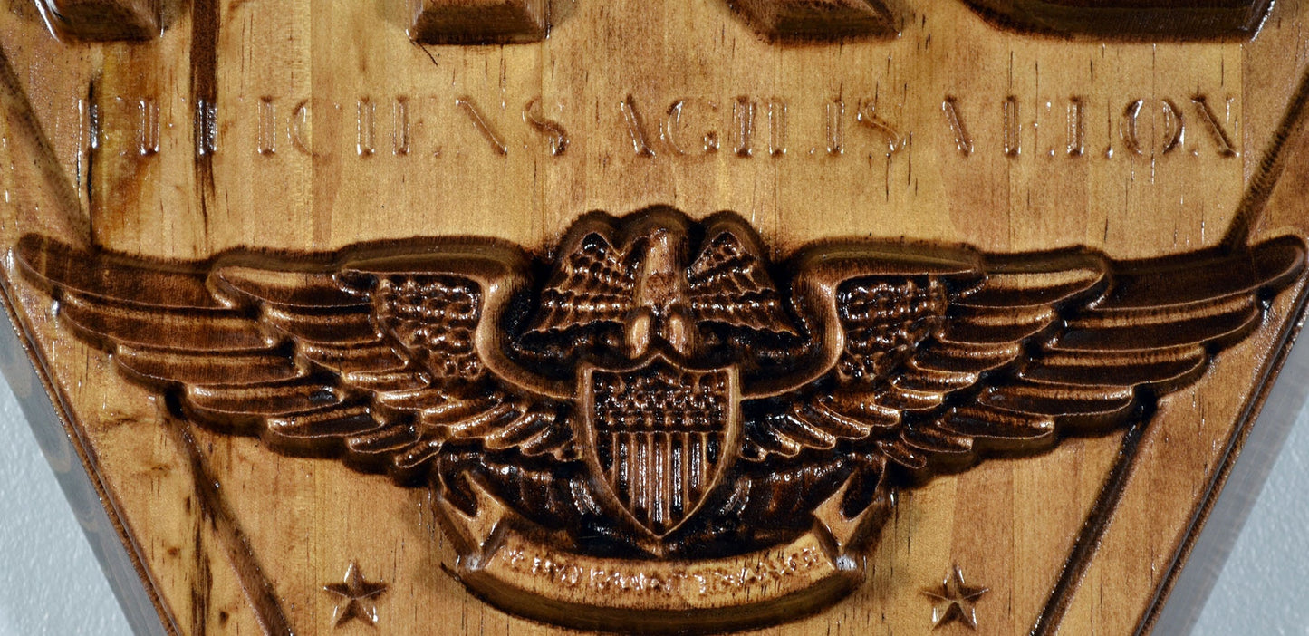 US Navy, Commander, Fleet Readiness Centers, cnc carved wood military plaque - Carved Effects
