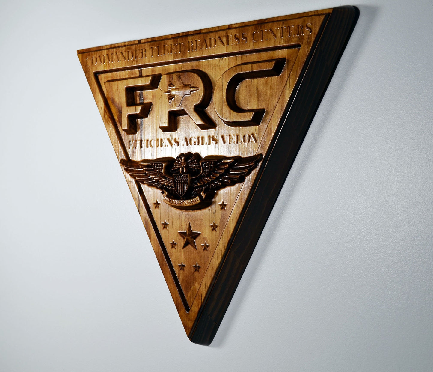 US Navy, Commander, Fleet Readiness Centers, cnc carved wood military plaque - Carved Effects