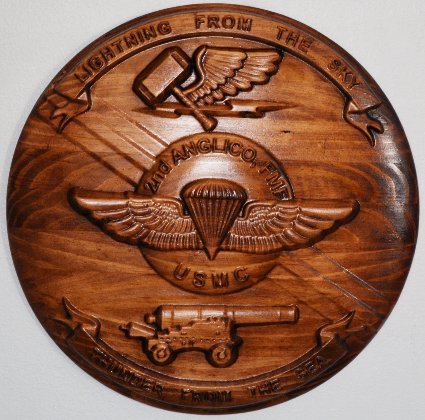 USMC 2nd Anglico, Unit Emblem, US Marine Corps, military plaque