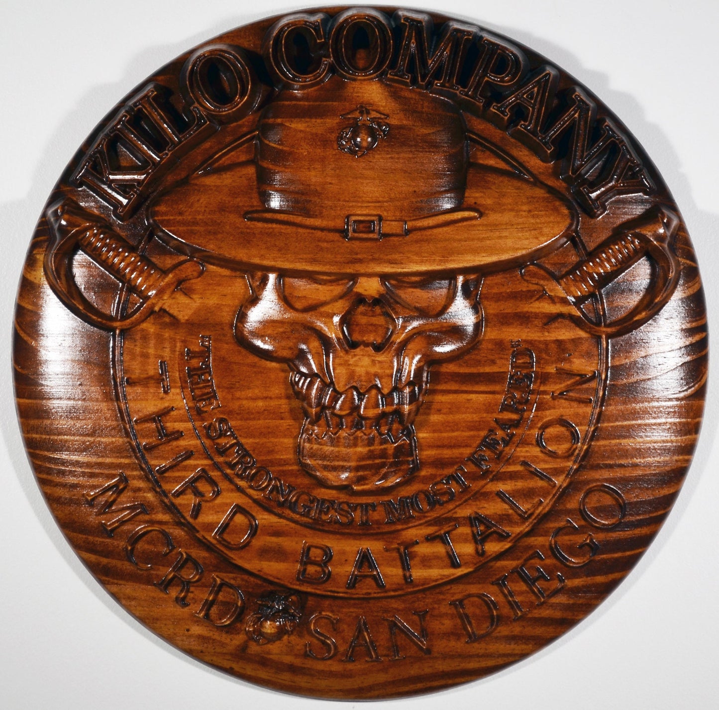 USMC 3rd Recruit Training Battalion Kilo Co, USMC, 3d wood CNC, military plaque